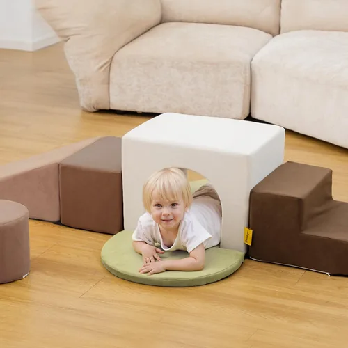 Miniatura 7 de BanaSuper Juego de Bloques de Espuma para Escalar para Niños - 7 Piezas de Juguetes de Escalada para Niños Pequeños, Desarrollo Motor Grueso 7