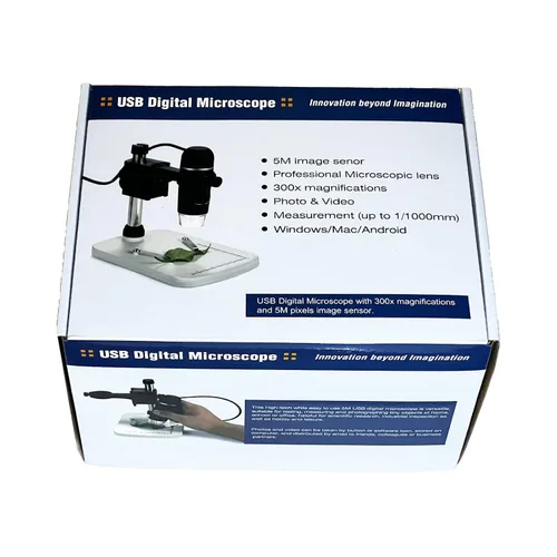 Miniatura 9 de Microscopio portátil de UM012C los 5M pixeles 300X 8 LED USB Digital