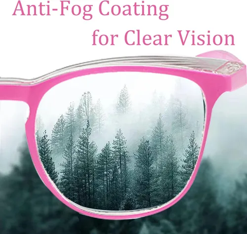 Miniatura 4 de Gafas de seguridad para hombres y mujeres, gafas de seguridad antivaho cómodas, bloqueo de luz azul, protección UV, enfermeras adultas Cuadrado rosa