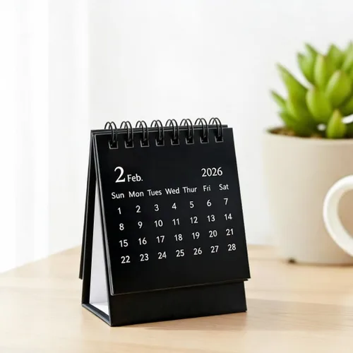 Miniatura 2 de Mini calendario de escritorio 2025, ahora a diciembre de 2025, pequeño calendario de escritorio portátil, mini programador, cartulina pesada, bobina