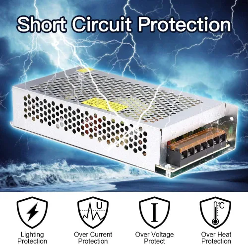Miniatura 6 de Fuente de alimentación de 10 A, 120 W, 12 V CC, convertidor universal regulado conmutado de CA de 110 V/220 V a CC, (SMPS) adaptador de controlador