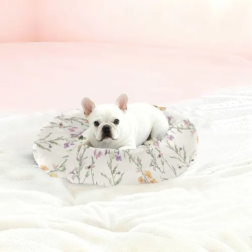 Miniatura 2 de Pet Dog Beds Anti-Slip Fluffy Dog & Cat Cushion for Small Size Pets Sleeping S Retro Snapdragon Neutral