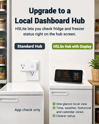 Miniatura 7 de MOCREO Termómetro WiFi para congelador con alarma de congelador, pantalla de pantalla, alertas de zumbador de correo electrónico de aplicación