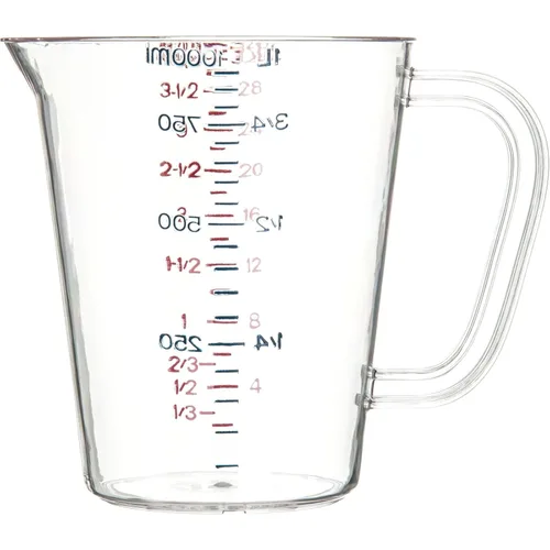 Miniatura 6 de Carlisle FoodService Products 4314507 Taza medidora de plástico comercial, 1 galón, transparente