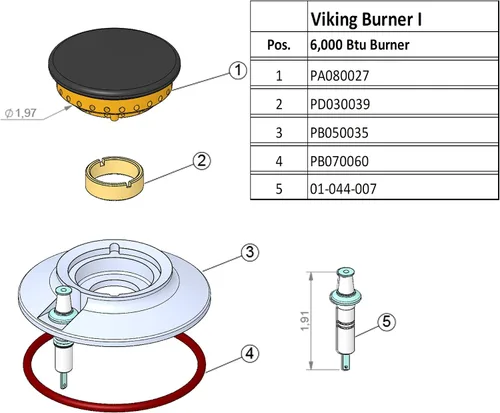 Miniatura 2 de Electrodo Viking con resorte y clip 6 K