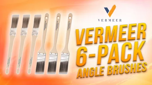 Miniatura 9 de Vermeer Paquete de 6 pinceles angulares en varios tamaños para todo látex y pinturas al óleo y manchas, mejoras para el hogar