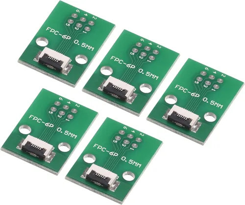 MECCANIXITY FPC FFC PCB Converter Board 6P 0.020 in en el lado del zócalo, parte trasera 0.039 in, a DIP 0.100 in para impresora LCD 3D cámara DVD