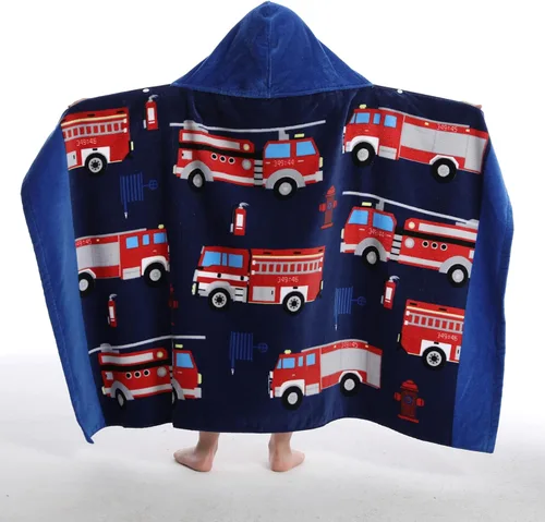 Miniatura 3 de BANGSAUR Toallas de playa con capucha para niños, 100% algodón, 50x30 pulgadas, toalla de baño para piscina, cubre bebés, niños de 3 a 12 años
