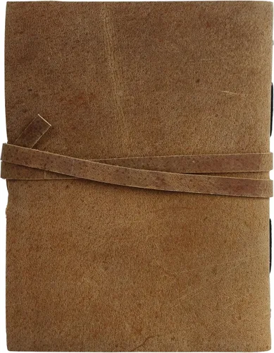 Miniatura 9 de KomalC Diario de cuero vintage para mujeres y hombres, 8 x 6 pulgadas, antiguo hecho a mano, con borde de cubierta vintage, cuaderno de bocetos