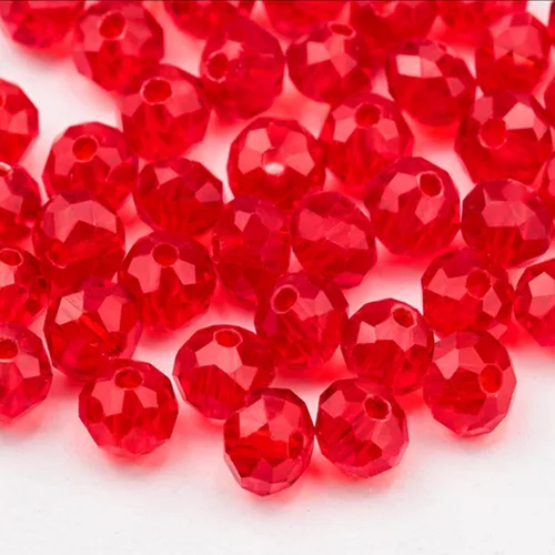 Miniatura 12 de 620 piezas de cuentas de cristal facetado Briolette, cuentas de rondelle azules facetas de 4 mm, 5 hebras, tamaño de agujero 1 mm, ideal para hacer