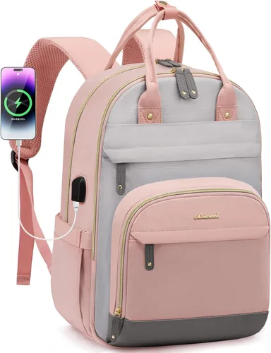 Miniatura 32 de LOVEVOOK Mochila para mujer, mochila para laptop de 15.6 pulgadas, mochilas escolares, bolsa antirrobo, bolsa antirrobo impermeable