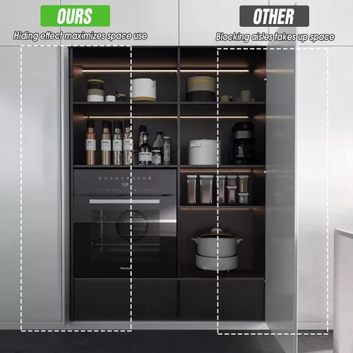 Miniatura 7 de Rieles para Puertas Corredizas de Bolsillo, Riel para Puerta Corrediza de Bolsillo para Gabinete, Bisagra para Puerta de Bolsillo, Herrajes