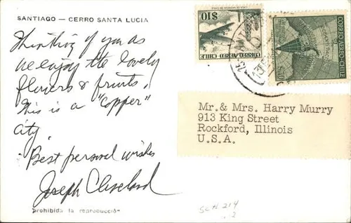 Miniatura 2 de Cerro Santa Lucia Santiago, Chile Original Real Photo Postcard (RPPC)