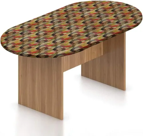 Miniatura 16 de XISUNYA Mantel ovalado ajustable de poliéster elástico, mantel colorido con estampado de zigzag cheurón, para feliz día de Navidad, se adapta a
