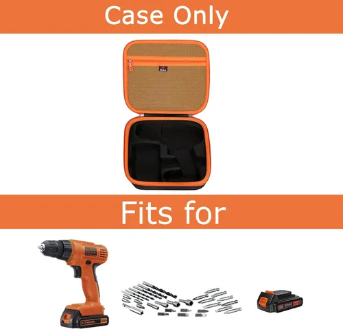 Miniatura 7 de Mchoi Funda rígida portátil compatible con taladro inalámbrico BLACK+DECKER 20V Max (LDX120C/LD120VA), solo funda, nueva versión