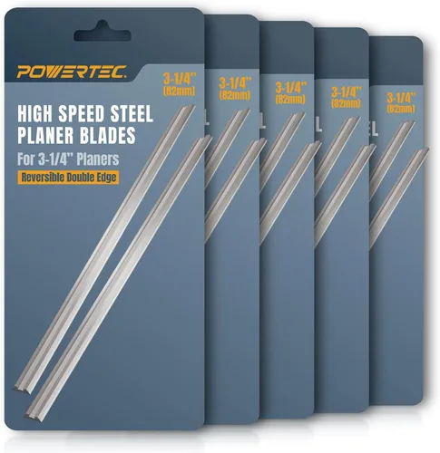 Miniatura 7 de POWERTEC Cuchillas cepilladoras HSS de 3-1/4 pulgadas, paquete de 2 unidades para WEN 6530, DeWalt DCP580B, PORTER-CABLE PC70THP, RYOBI P611, Bosch