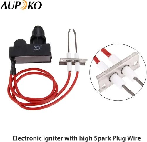 Miniatura 2 de Aupoko Kit de encendido doble, encendedor electrónico, encendedores de parrilla de gas propano con doble electrodo de encendido, cable de bujía