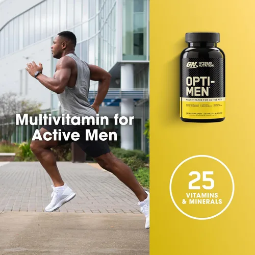 Miniatura 4 de Optimum Nutrition Opti-Men, Vitamina C, Zinc y Vitamina D, E, B12 para Apoyo Inmunológico Suplemento Multivitamínico Diario para Hombres, 150