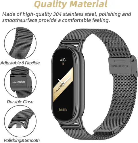 Miniatura 3 de Correa para Xiaomi Mi Band 10/9/8, Correa de Reemplazo Transpirable para Mi Fit Band 9, Correas de SmartWatch, Pulsera de Pulsera para Hombres