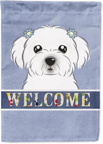 Miniatura 74 de Caroline's Treasures BB1405GF Bandera de jardín de bienvenida de bulldog inglés, Bandera de buzón azul, bandera decorativa para el patio, obra