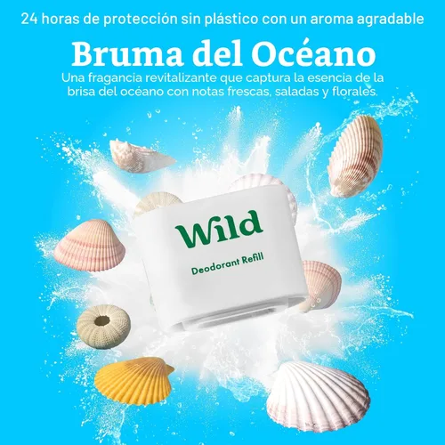 Miniatura 5 de Wild - El Kit Inicial Completo - Estuche de abejas con recargas en una variedad de aromas frescos 5 x 1.4 oz - Desodorante recargable y sin aluminio