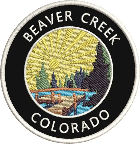Lake Dock - Beaver Creek - Colorado - Bordado de 3.5 pulgadas para planchar o coser, parches decorativos para vacaciones, aventura, tema novedoso