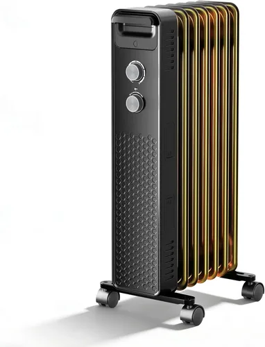 Miniatura 8 de ZAFRO 1500 W Calentador Eléctrico de Radiador Lleno de Aceite con Termostato Ajustable, Protección Contra Sobrecalentamiento y Vuelco, Bajo Nivel