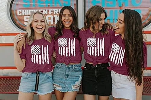Miniatura 3 de Graphic Tees for Women Patriotic Shirts for Women Short Sleeve Tshirts Shirts Summer Casual Tee Tops