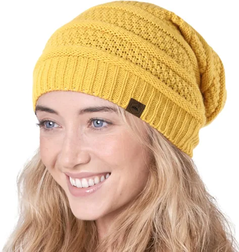 Miniatura 25 de Slouchy Cable tejido Gorro de lana por Tough Headwear – Gorro de lana de gran tamaño Sombreros Gorros Graves Sombreros Para Hombres y Mujeres