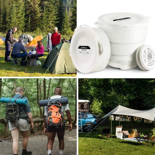Miniatura 5 de miniwell Sistema de filtración - Filtro de campamento de agua con filtro reemplazable - para purificación de senderismo - Elimina cloro, sedimentos