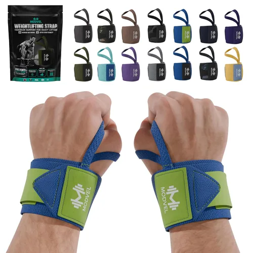 Miniatura 10 de Modvel Muñequeras ajustables para gimnasio y levantamiento de pesas, correas de apoyo gruesas y transpirables para estabilidad de muñeca, comodidad