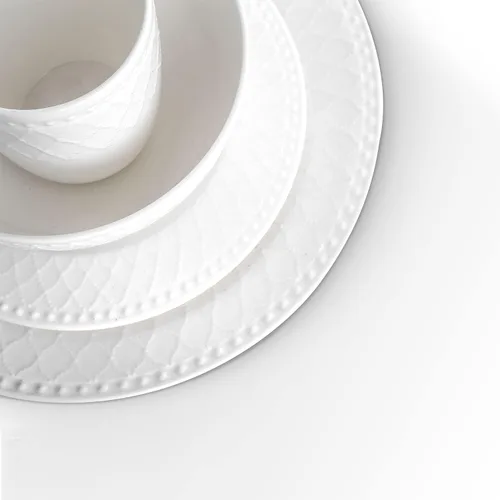 Miniatura 9 de Stone Lain Alexandria - Juego de vajilla de 16 piezas de porcelana china, blanco