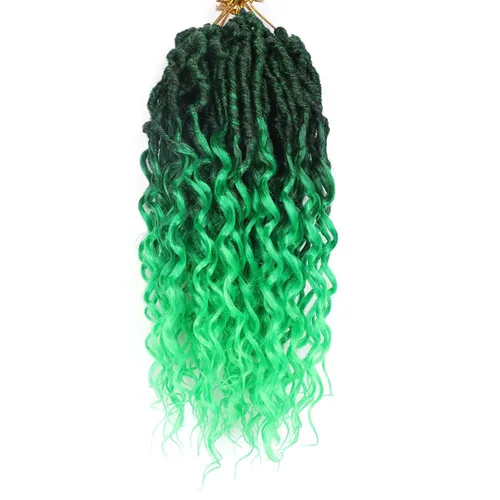 Miniatura 70 de Cabello de ganchillo para mujeres negras Goddess Locs de 14 pulgadas 8 paquetes 613 Locs falsos suaves preenganchados trenzas de ganchillo cabello