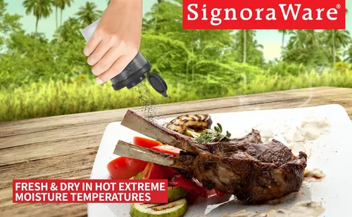 Miniatura 4 de SIGNORAWARE - Juego de 2 saleros y pimenteros a prueba de humedad, grandes saleros para ir de campamento, picnic al aire libre, cocina, loncheras