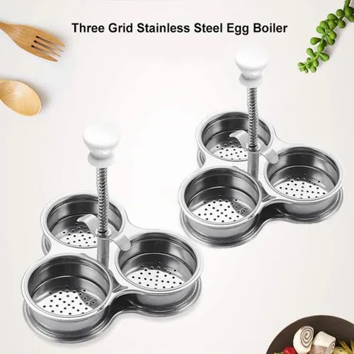 Miniatura 8 de Zerodis Huevo, acero inoxidable antiadherente para hacer huevos escalfados, vaso de caldera de huevos, regalo para padres, madres y amigos (plateado)