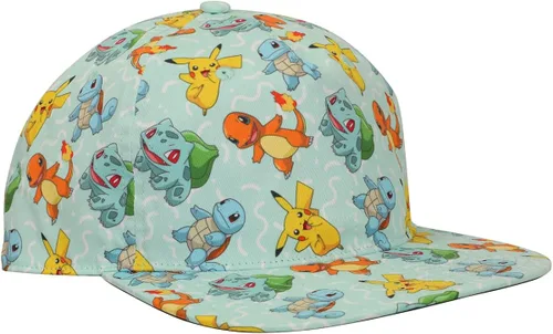 Miniatura 3 de Bioworld Sombrero de Snapback sublimado de personaje Pokemon, Multi