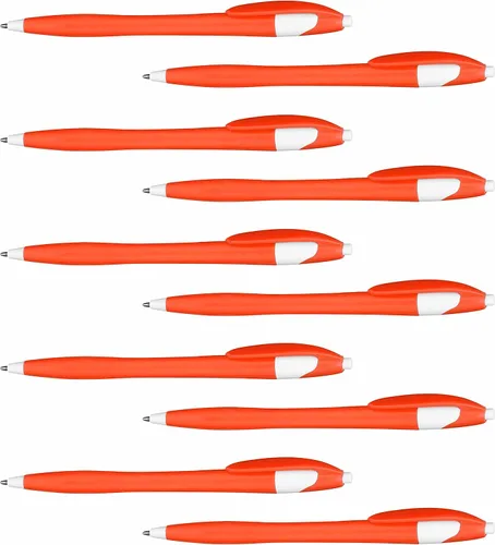 Miniatura 7 de DISCOUNT PROMOS Juego de 10 bolígrafos de oficina de plástico de dos tonos, paquete a granel, tinta negra, ideal para oficina, escuela, negocios