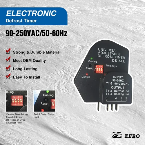 Miniatura 2 de Z ero Temporizador de descongelación ajustable universal DS-All puede reemplazar todos los modelos de temporizador de descongelación