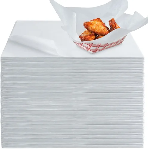 Miniatura 14 de Hojas de papel Deli (250 unidades) de 12 pulgadas, cuadrados, cuadrados, resistentes a la grasa, perfecto para soporte de concesiones, carnaval