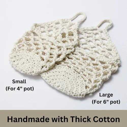 Miniatura 9 de Paquete de 2 Maceteros de Pared para Plantas de Interior, Colgador de Plantas de Macramé Macetero de Pared, Colgador de Plantas, Macetero Colgante