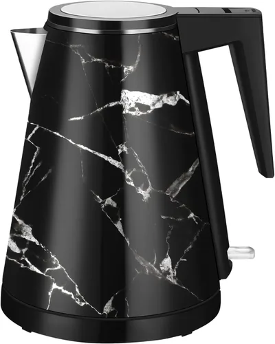 Miniatura 27 de Hervidor de agua interior de acero inoxidable de doble pared de 1.2L, inalámbrico, 1000 W de ebullición rápida con luz LED, cafetera y tetera