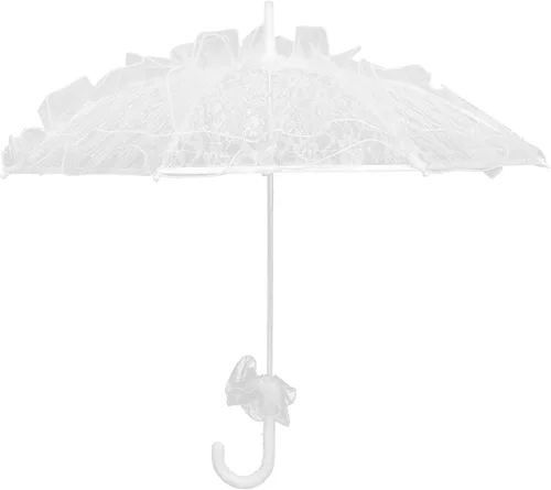 BESTOYARD Paraguas de encaje vintage para boda, paraguas nupcial de flores, sombrillas de encaje bordado, paraguas de boda, fiesta, baile, foto Prop
