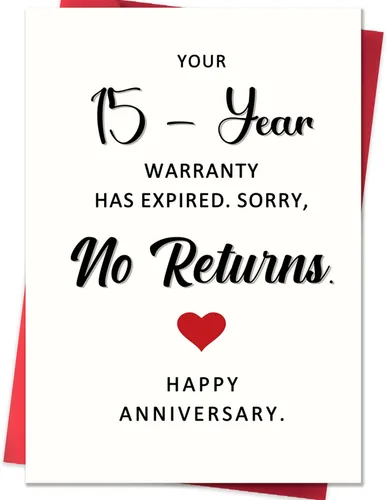 Miniatura 9 de Tarjeta Divertida de 10º Aniversario, Tarjeta de Regalo de 10º Aniversario de Bodas para Él Ella Esposo Esposa Parejas, Tarjetas de Aniversario