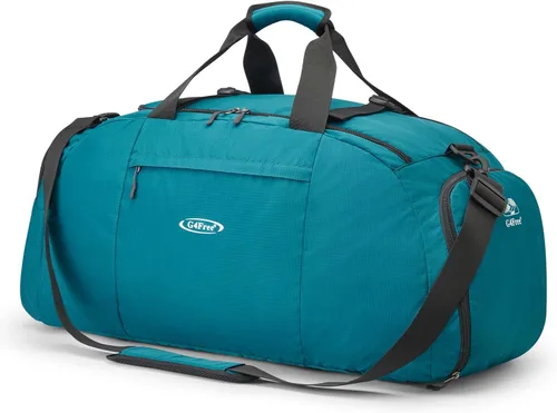 Miniatura 2 de G4Free Mochila de lona grande de 3 vías de 70L Bolsa de lona deportiva para gimnasio y compartimento para zapatos, Verde, Compacto