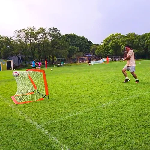 Miniatura 4 de LOMGWAYS Soccer Goal – Foldable Frame Net for Kids + Youth – Indoor + Outdoor Soccer Goal with Carry Bag – Easy Set up – Multiple Sizes for Practice