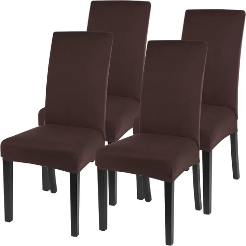 Miniatura 54 de SearchI Juego de 4 fundas para sillas de comedor, elásticas con estampado floral, fundas deslizables para sillas Parsons de spandex, removibles