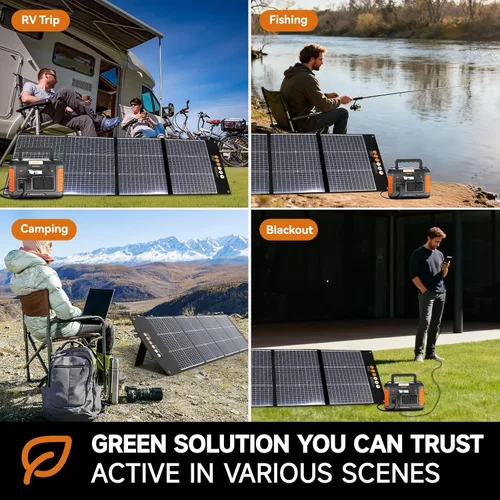 Miniatura 9 de BALDR Paneles solares monocristalinos de 200 W, cargador solar plegable portátil para generadores solares y centrales eléctricas portátiles, kit