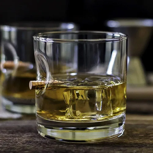 Miniatura 4 de BenShot Vaso Rocks con Bala Real .308 - 11 oz Fabricado en los Estados Unidos