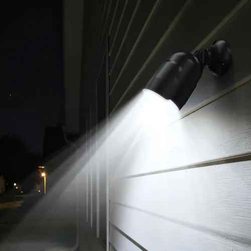 Miniatura 8 de Luz con sensor de movimiento a pilas para exteriores, recargable de 4000 mAh, 600 lúmenes, foco de batería para exteriores, impermeable, para Negro