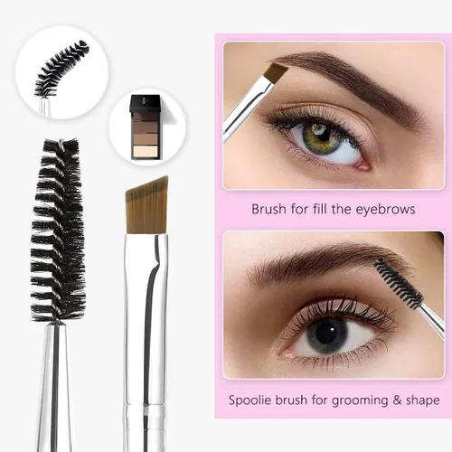 Miniatura 3 de Rizadores de pestañas Kit de cepillo para cejas para mujeres con rizador de pestañas, peine separador de pestañas, cepillos de rímel, pinzas